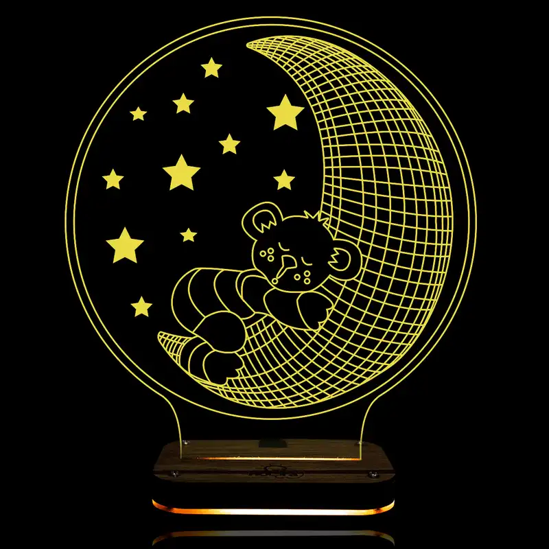 چراغ خواب نورا طرح خرس و ماه