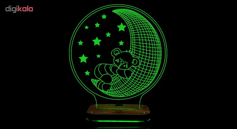 چراغ خواب نورا طرح خرس و ماه