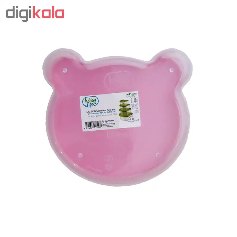 ظرف نگهدارنده غذای کودک هوبی لایف کد 0980 مجموعه 4 عددی