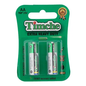 باتری قلمی تایمچه مدل extra heavy duty بسته  2 عددی