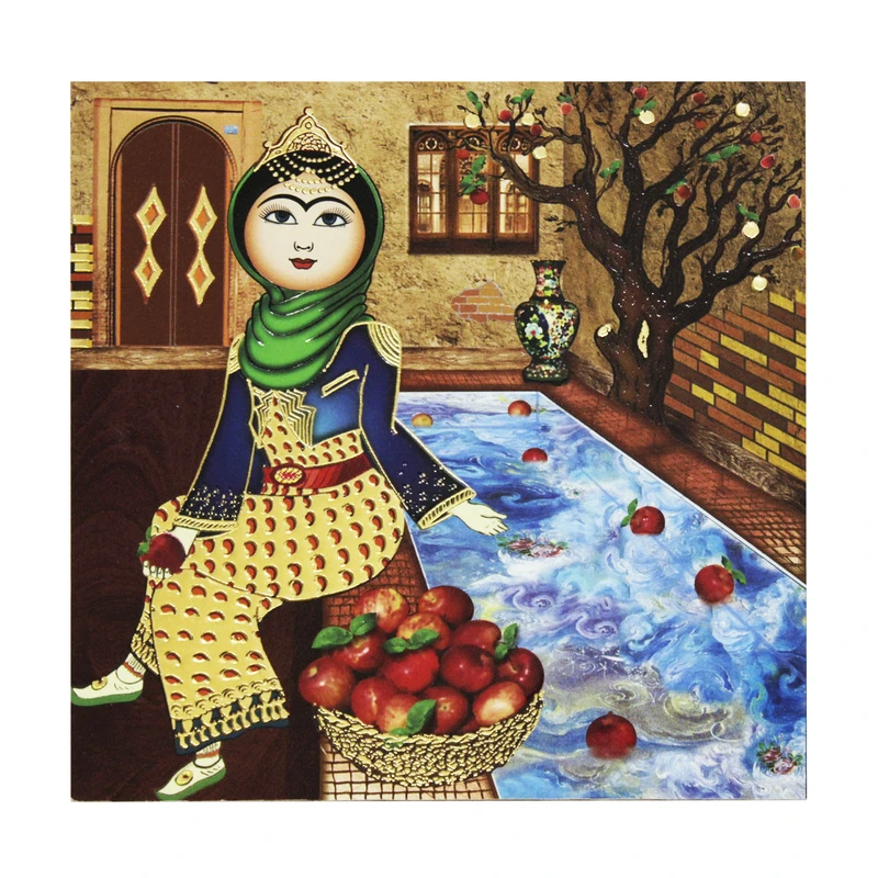 تابلو شاسی طرح خاتون و حوض