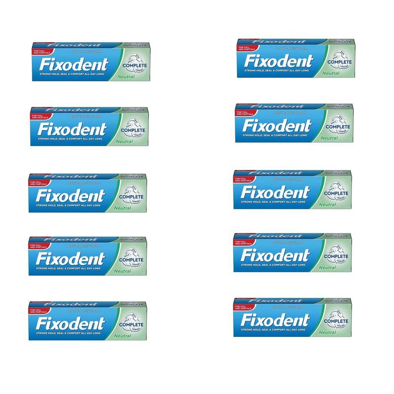 چسب دندان مصنوعی فیکسودنت مدل Neutral وزن 47 گرم مجموعه 10 عددی