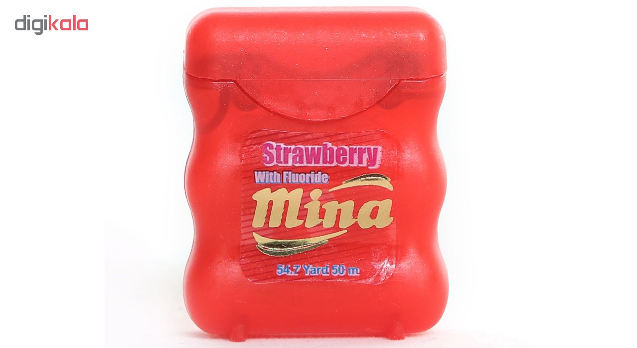 نخ دندان مینا مدل STRAWBERRY مجموعه 2 عددی