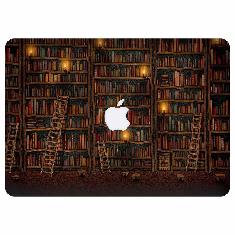 برچسب تزئینی ونسونی مدل Vintage BookShelf مناسب برای مک بوک ایر 13 اینچی