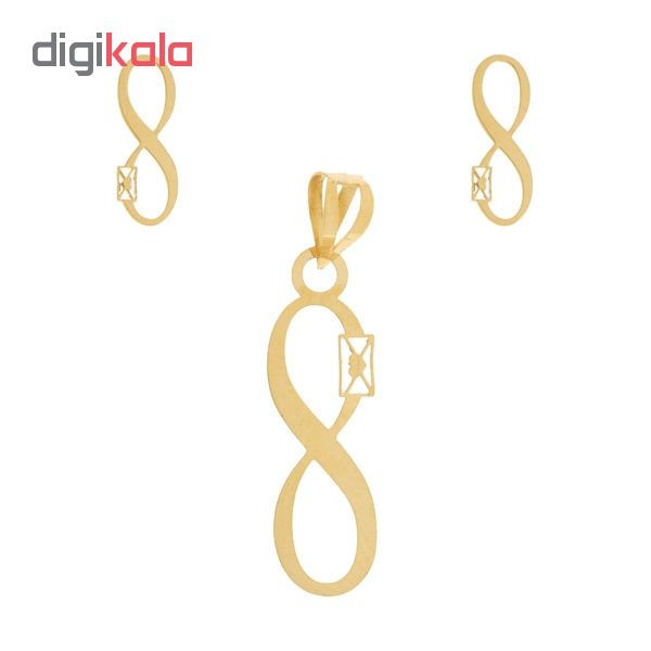 نیم ست طلا 18 عیار زنانه طرح بینهایت کد UN005 نیم ست طلا 18 عیار زنانه طرح بینهایت کد UN005