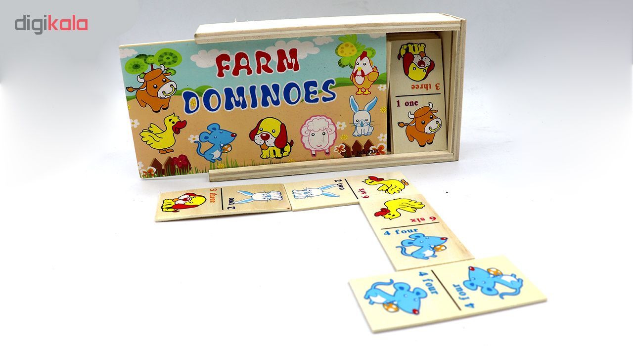 بازی آموزشی دومینو مدل حیوانات مزرعه