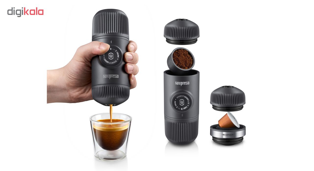 اسپرسوساز واکاکو مدل Nanopresso همراه با کیت تبدیل کپسول