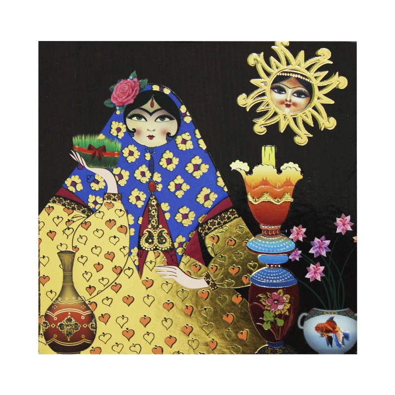 تابلو شاسی طرح خاتون و سبزه