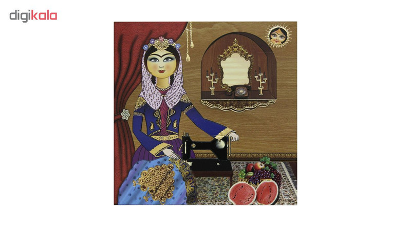 تابلو شاسی طرح خاتون و چرخ خیاطی تابلو شاسی طرح خاتون و چرخ خیاطی