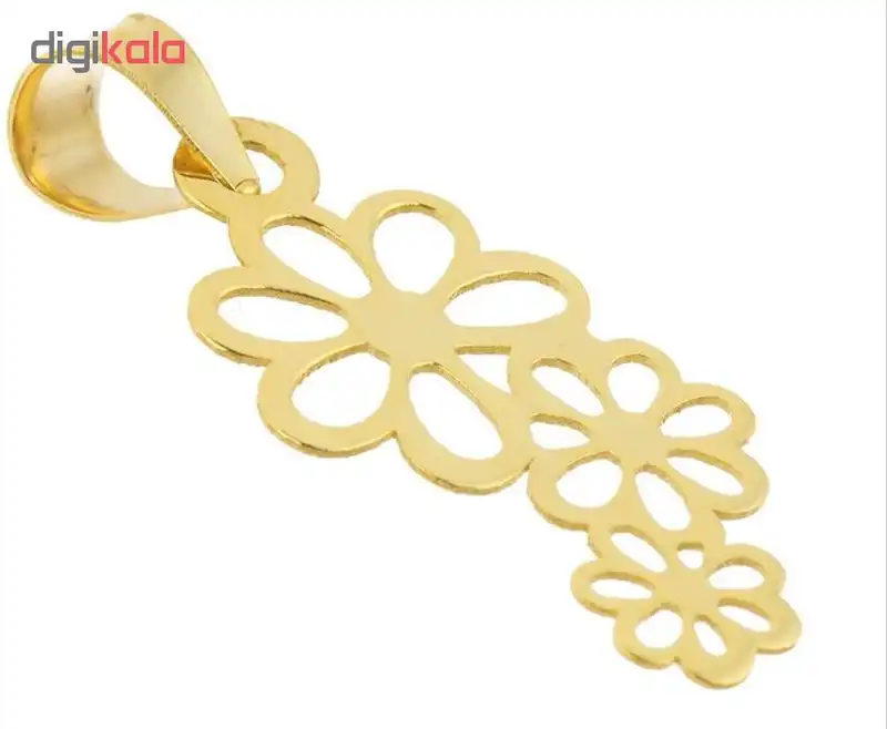 نیم ست طلا 18 عیار زنانه طرح گل کد UN008