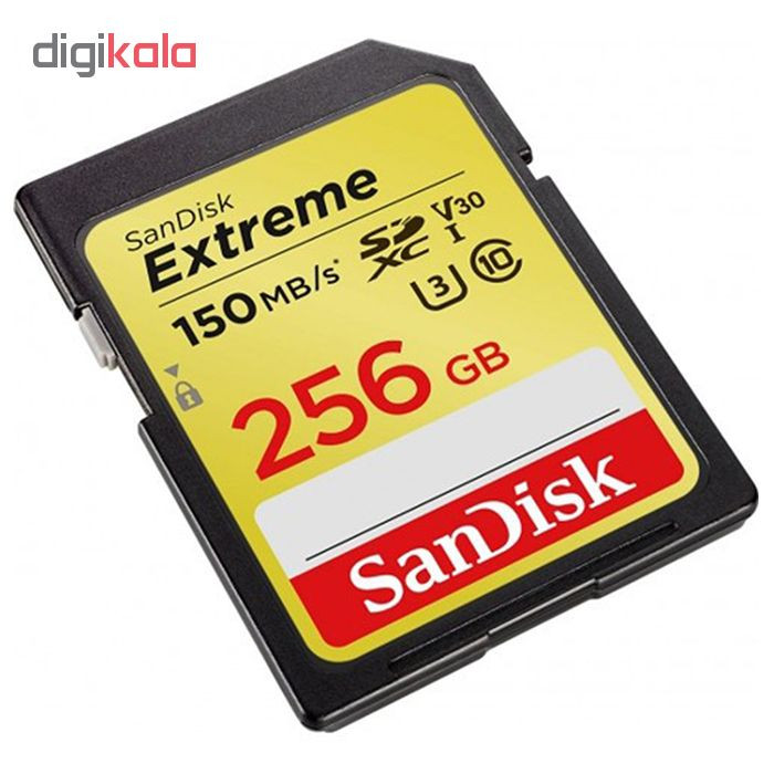 کارت حافظه SDXC سن دیسک مدل Extreme V30 کلاس 10 استاندارد UHS-I U3  سرعت 150mbps ظرفیت 256 گیگابایت