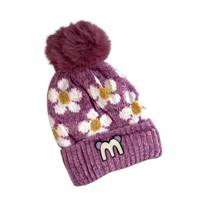 کلاه بافتنی بچگانه مدل گلمنگولی 211