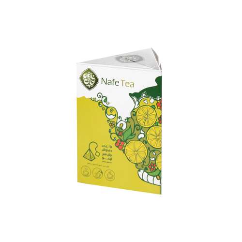 دمنوش چای سبز لیمو نافه بسته 15 عددی