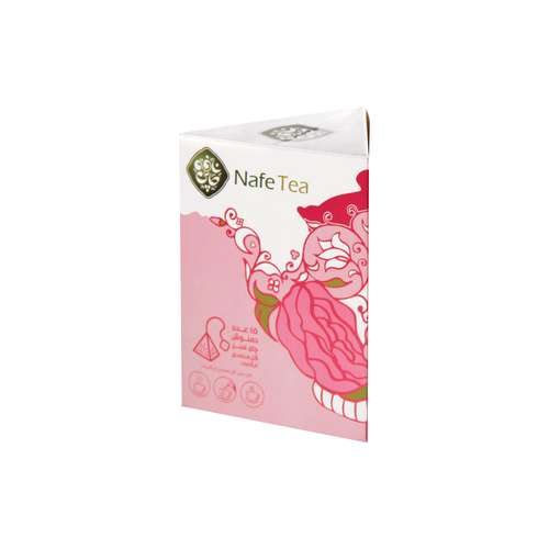 دمنوش  چای سبز و گل محمدی نافه  بسته 15 عددی