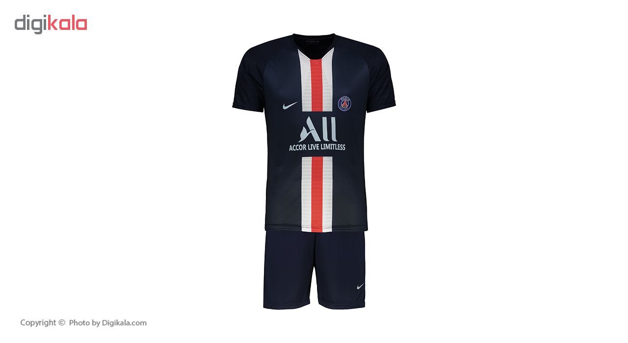 ست پیراهن و شورت ورزشی پسرانه پانیل طرح تیم پاریس طرح Mbappe