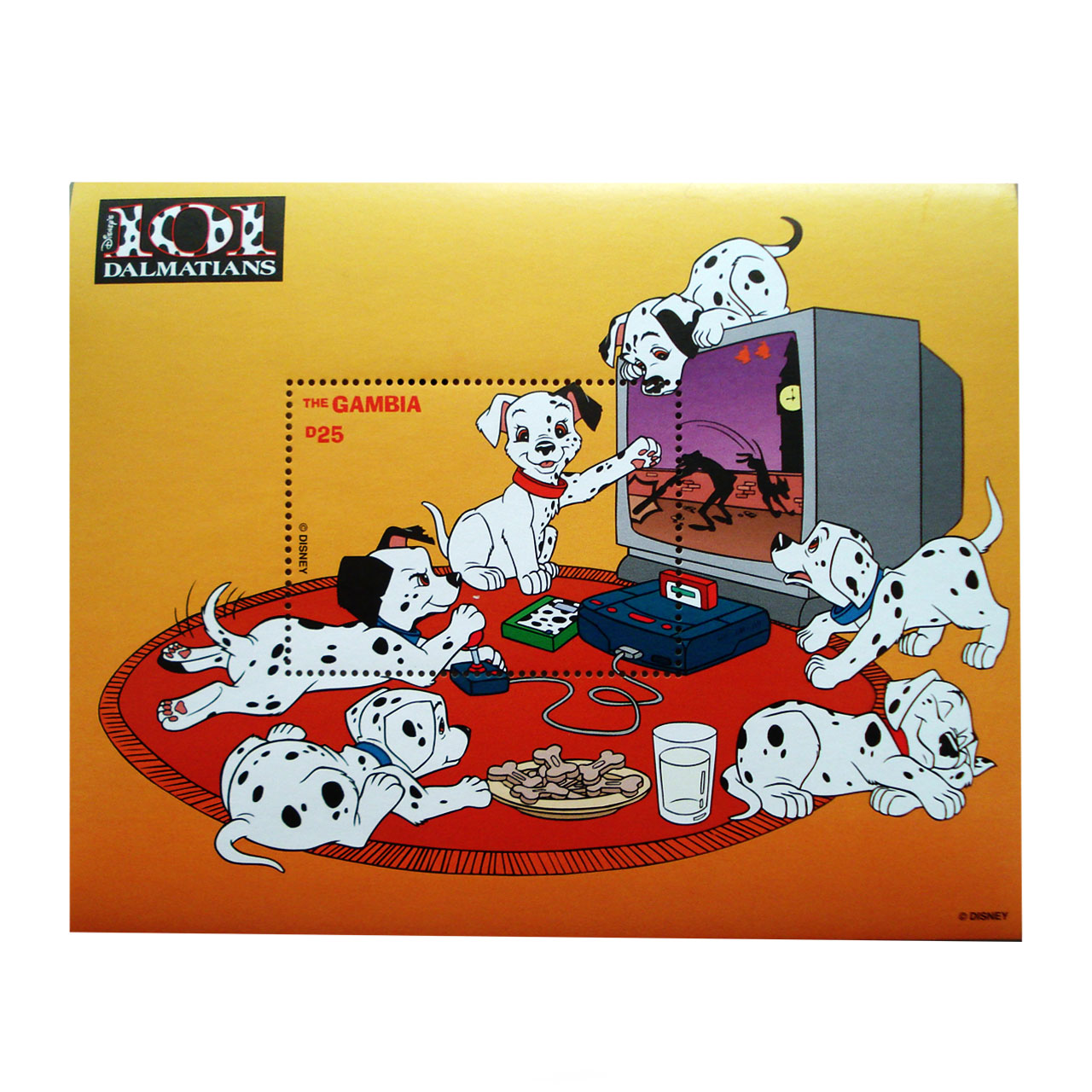 تمبر یادگاری سری کارتونی مدل 101 سگ خالدار کد 001