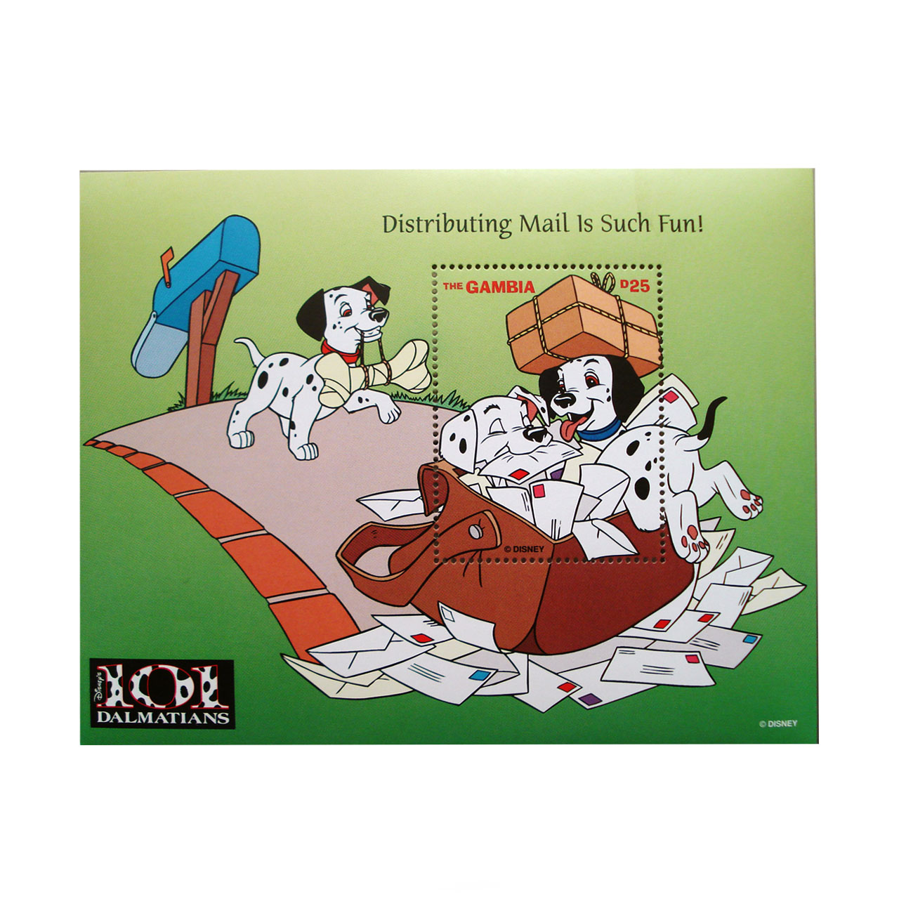 تمبر یادگاری سری کارتونی مدل 101 سگ خالدار کد 002