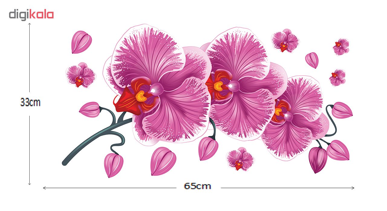 استیکر دیواری طرح گل ارکیده