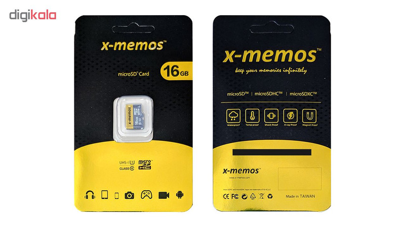 کارت حافظه microSDHC ایکس-مموس کلاس 10 استاندارد UHS-I U1 سرعت 30MBps ظرفیت 16 گیگابایت بسته 5 عددی