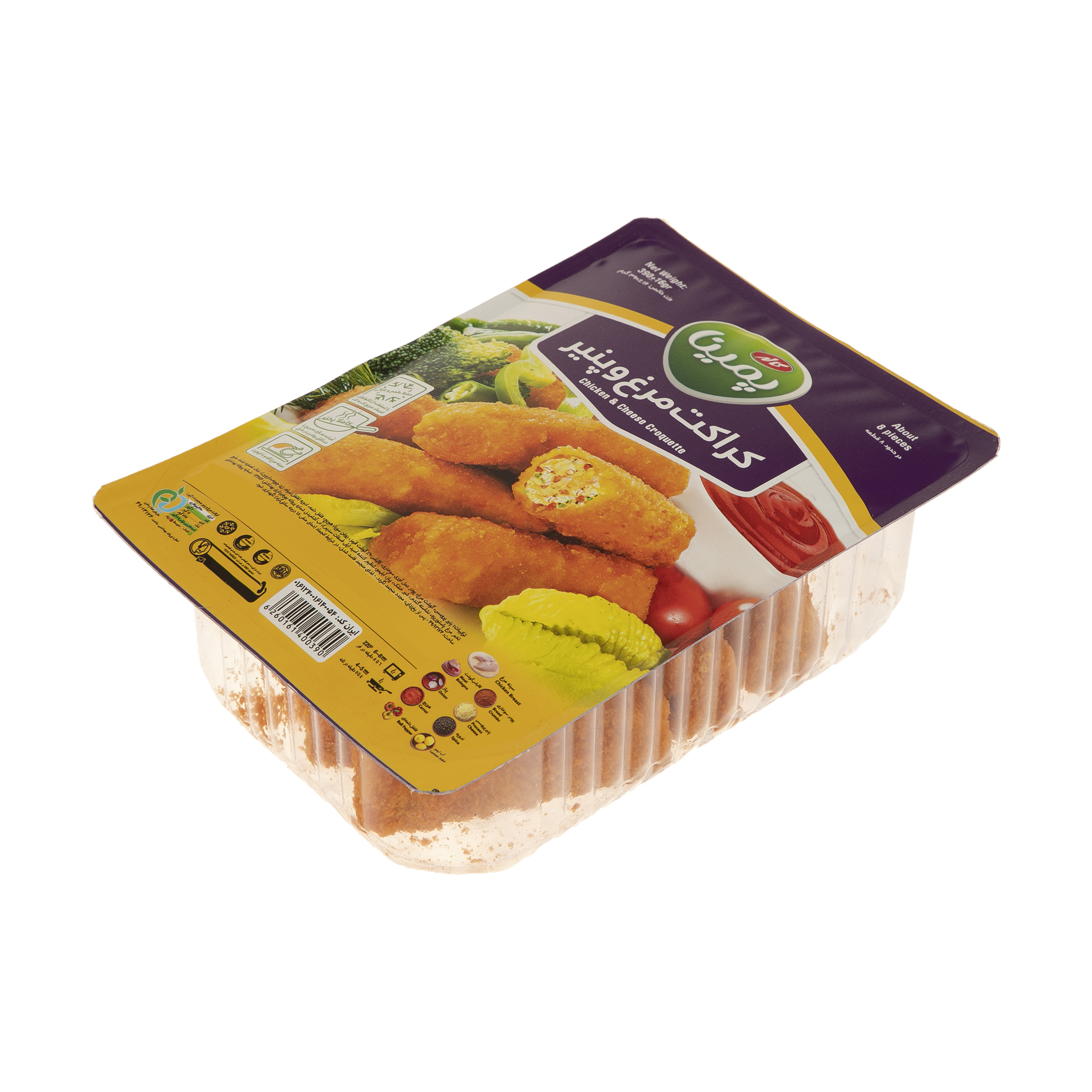 کراکت مرغ و پنیر پمینا - 390 گرم