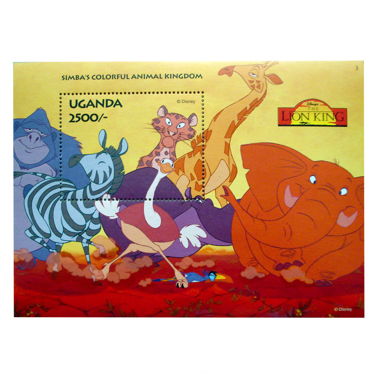 تمبر یادگاری سری کارتونی مدل lion king کد 001