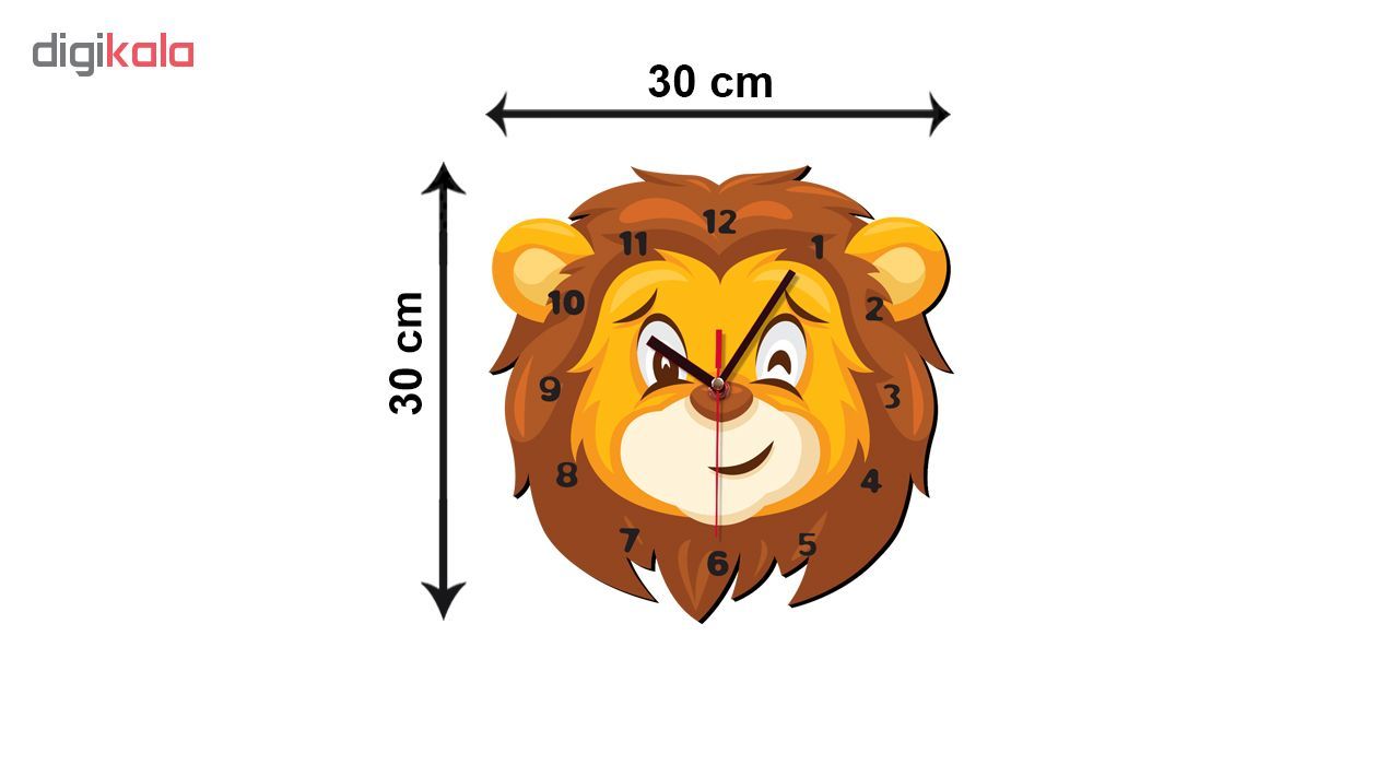 ساعت دیواری کودک ژیوار طرح شیر بازیگوش