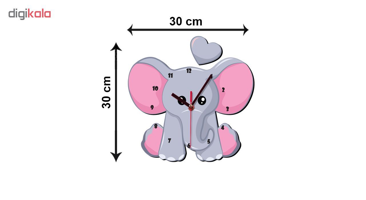 ساعت دیواری کودک ژیوار طرح فیل کوچولو
