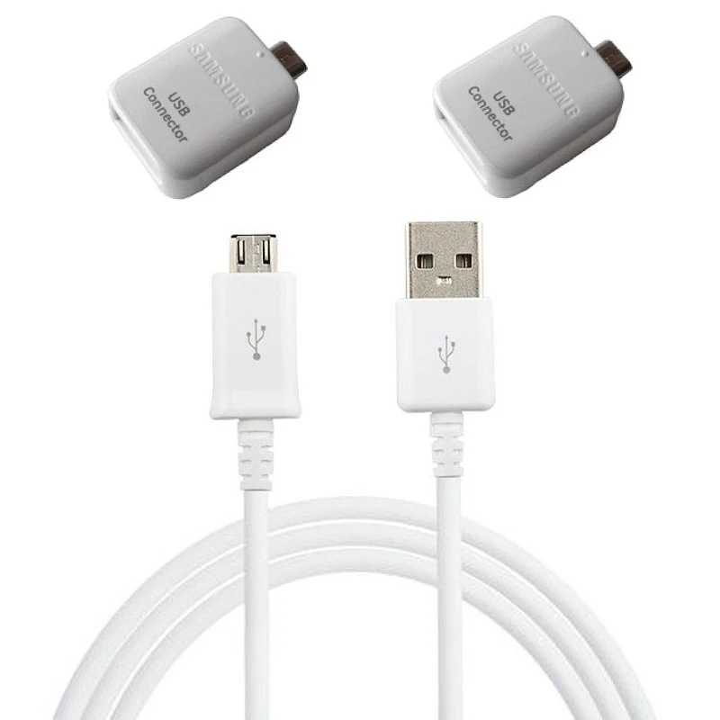 کابل تبدیل USB به microUSB مدل EP-DG925UWE طول 1.2 متر به همراه 2 عدد مبدل OTG microUSB