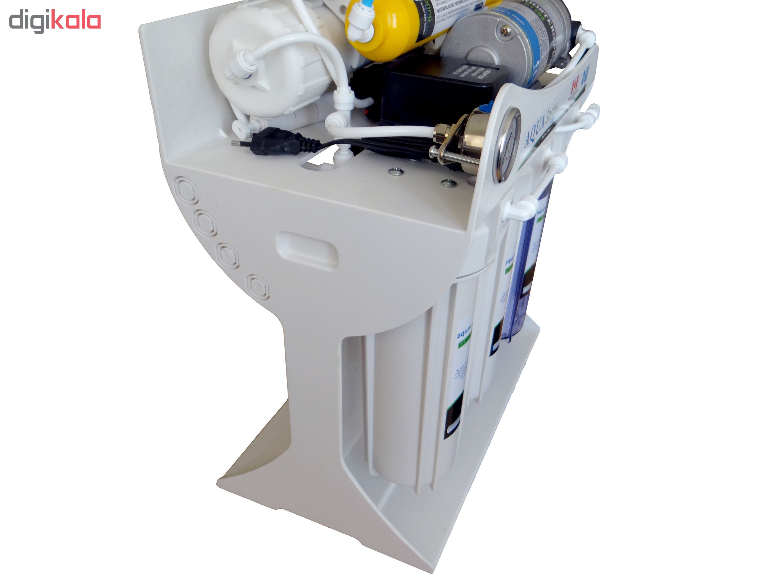 دستگاه دو گانه تصفیه کننده آب آکوآ اسپرینگ مدل UF-SF4000 به همراه فیلتر دستگاه تصفیه کننده آب بسته 4 عددی