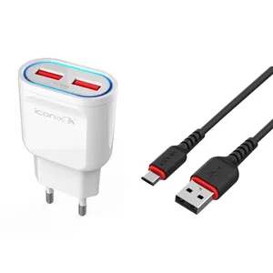 شارژر دیواری آیکونیکس مدل IC-HC1022-V8 به همراه کابل تبدیل microUSB