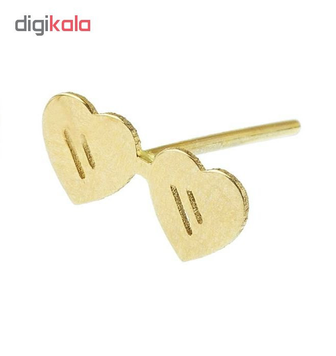 گوشواره طلا 18 عیار زنانه طرح قلب کد UN001 گوشواره طلا 18 عیار زنانه طرح قلب کد UN001