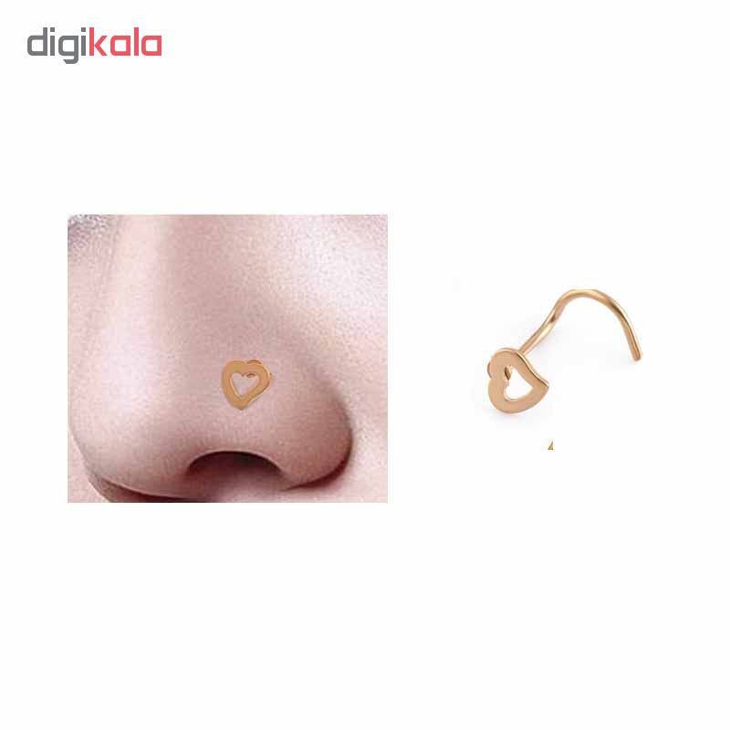 پیرسینگ بینی طرح قلب کد 8893