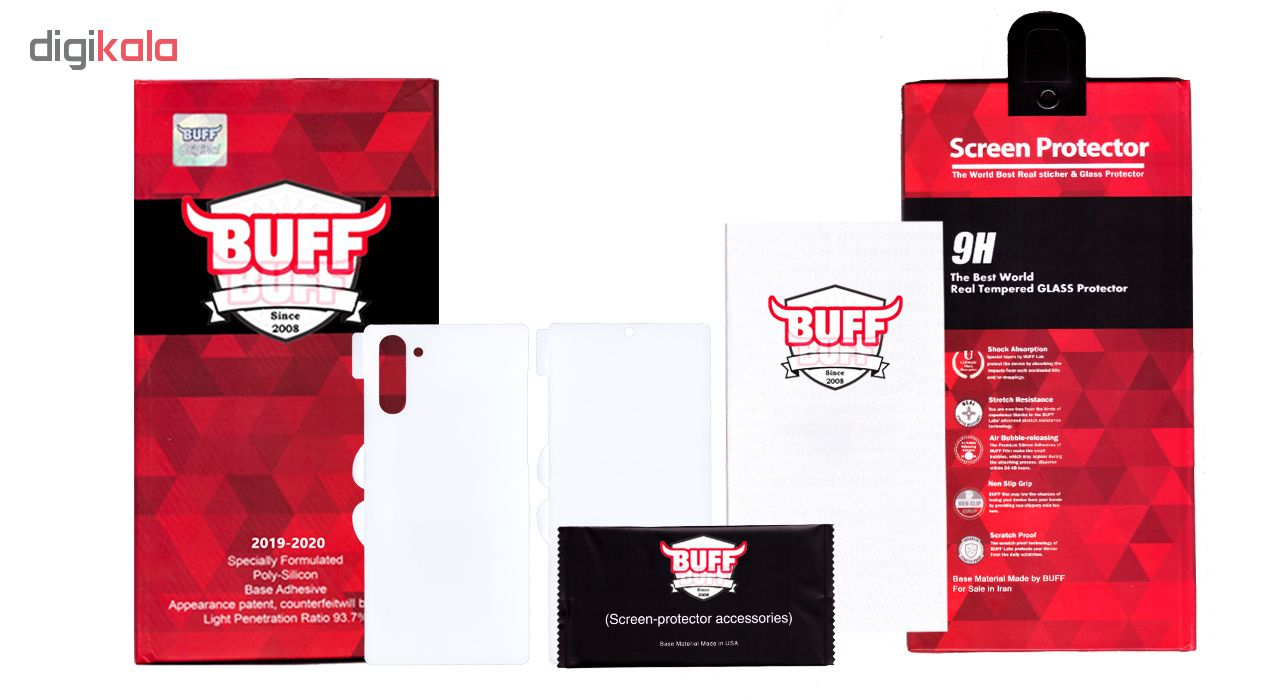 محافظ صفحه نمایش و پشت گوشی بوف مدل HgC15 مناسب برای گوشی موبایل سامسونگ Galaxy Note 10 