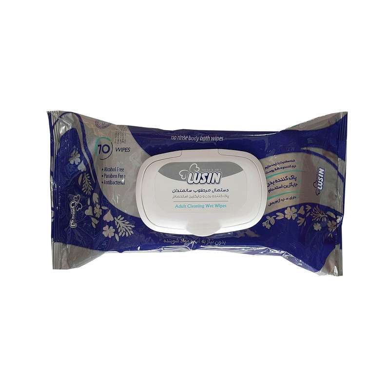 دستمال مرطوب لوسین مدل microwavable بسته 70 عددی