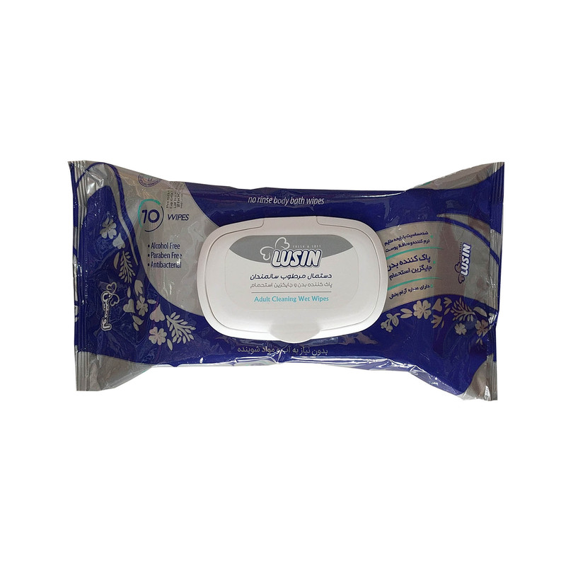 دستمال مرطوب لوسین مدل microwavable بسته 70 عددی