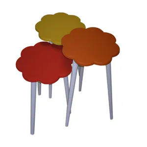 میز عسلی طرح گل کد 03 مجموعه 3 عددی