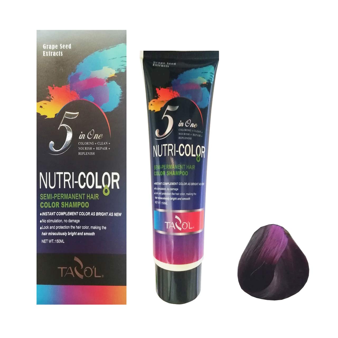 شامپو رنگ مو تزول مدل Nutri Color  شماره 64 حجم 150 میلی لیتر رنگ ماهگونی