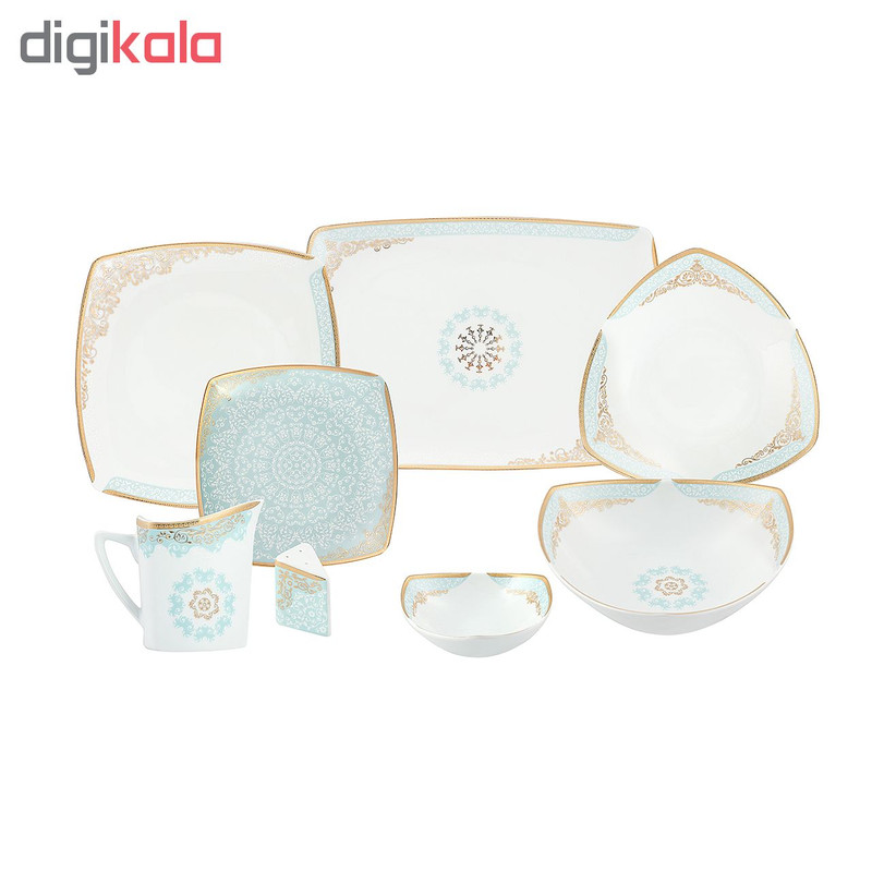 سرویس غذاخوری 30 پارچه چینی پردیس کاشان سری پاریس مدل دنیا کد i190