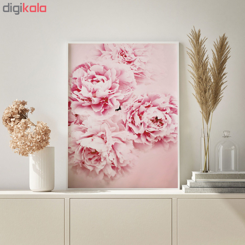 تابلو سالی وود طرح دسته گل پائونیا مدل T130204