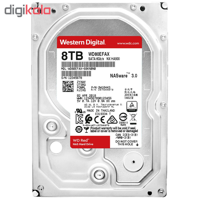 هارددیسک اینترنال وسترن دیجیتال مدل WD80EFAX ظرفیت 8 ترابایت 2