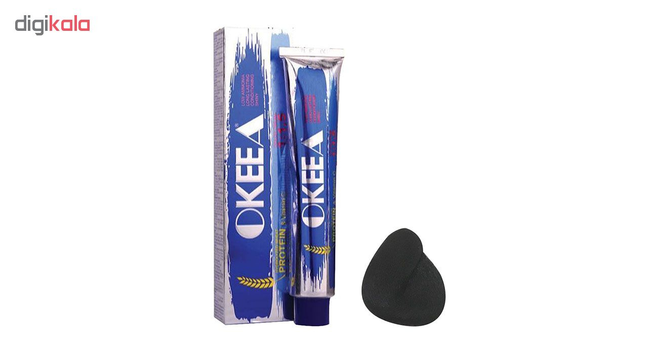 رنگ مو اکیا سری Natural شماره 1 حجم 100 میلی لیتر رنگ مشکی