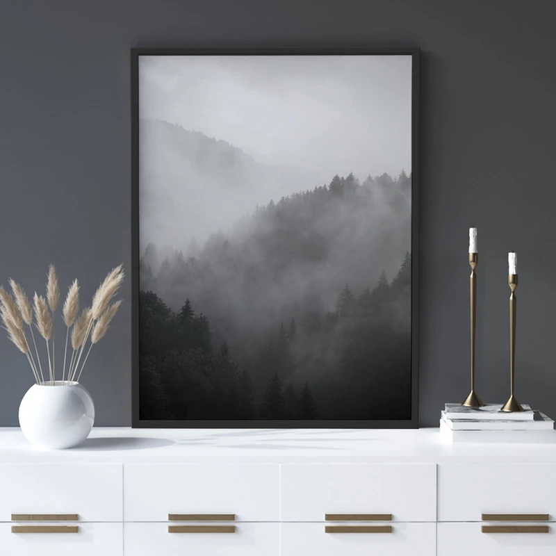 تابلو سالی وود طرح کوهستان مه آلود مدل T140403