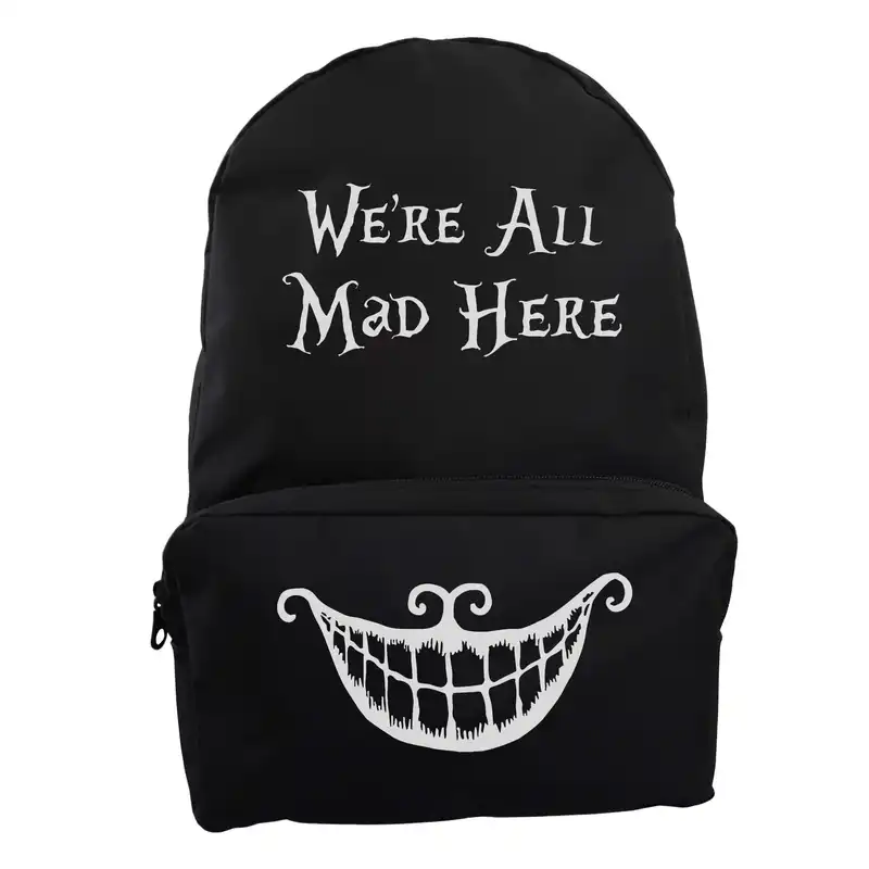کوله پشتی طرح we are all mad here کد KP-24