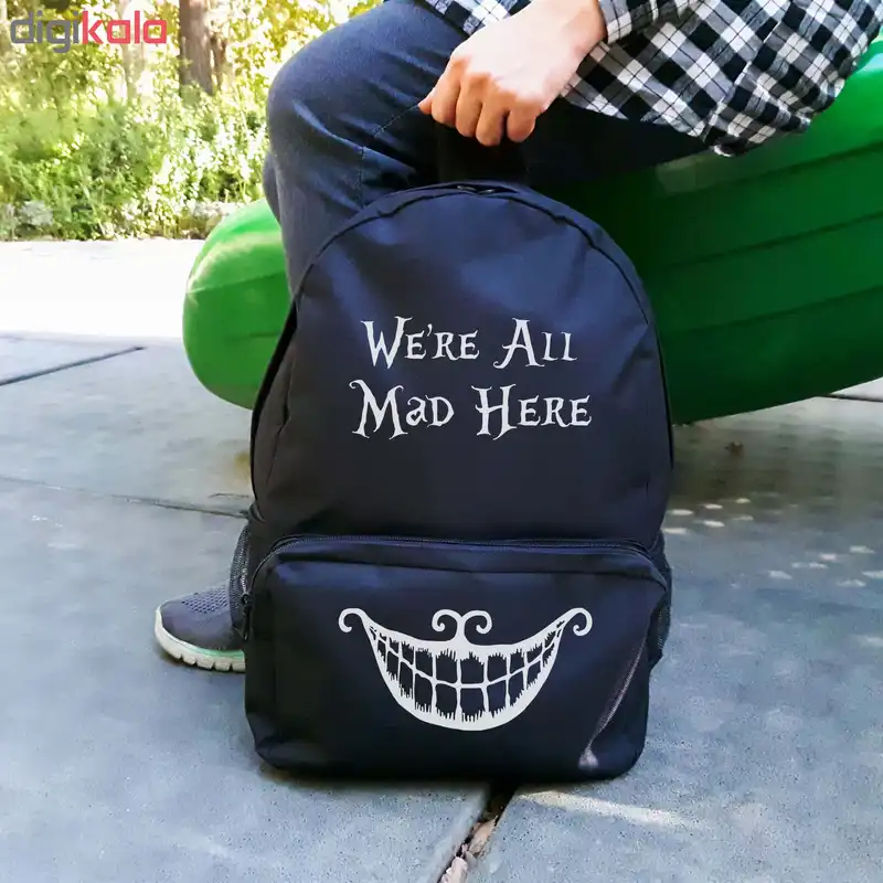 کوله پشتی طرح we are all mad here کد KP-24