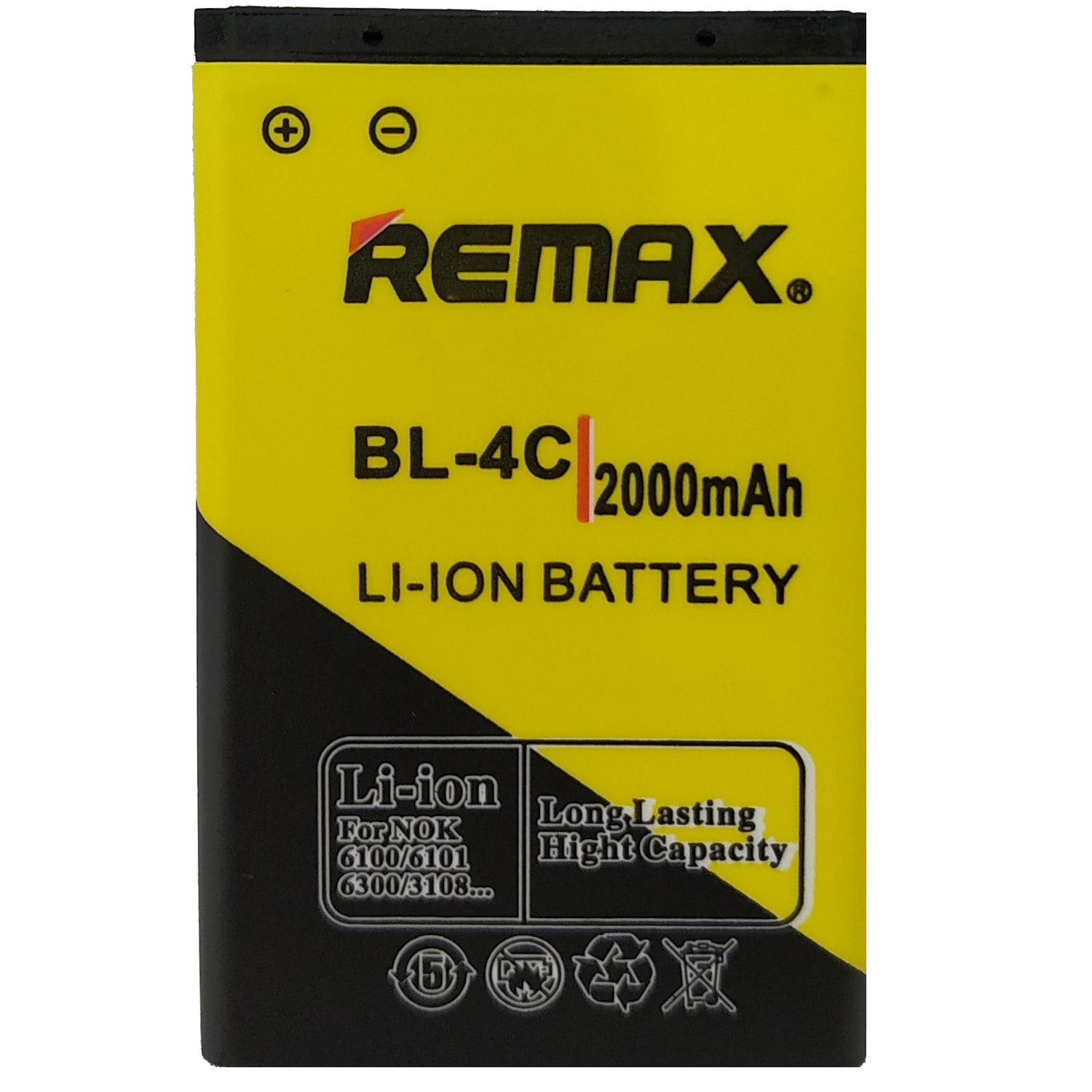باتری موبایل ریمکس مدل BL-4C ظرفیت 2000 میلی آمپر ساعت مناسب برای گوشی موبایل نوکیا 4C