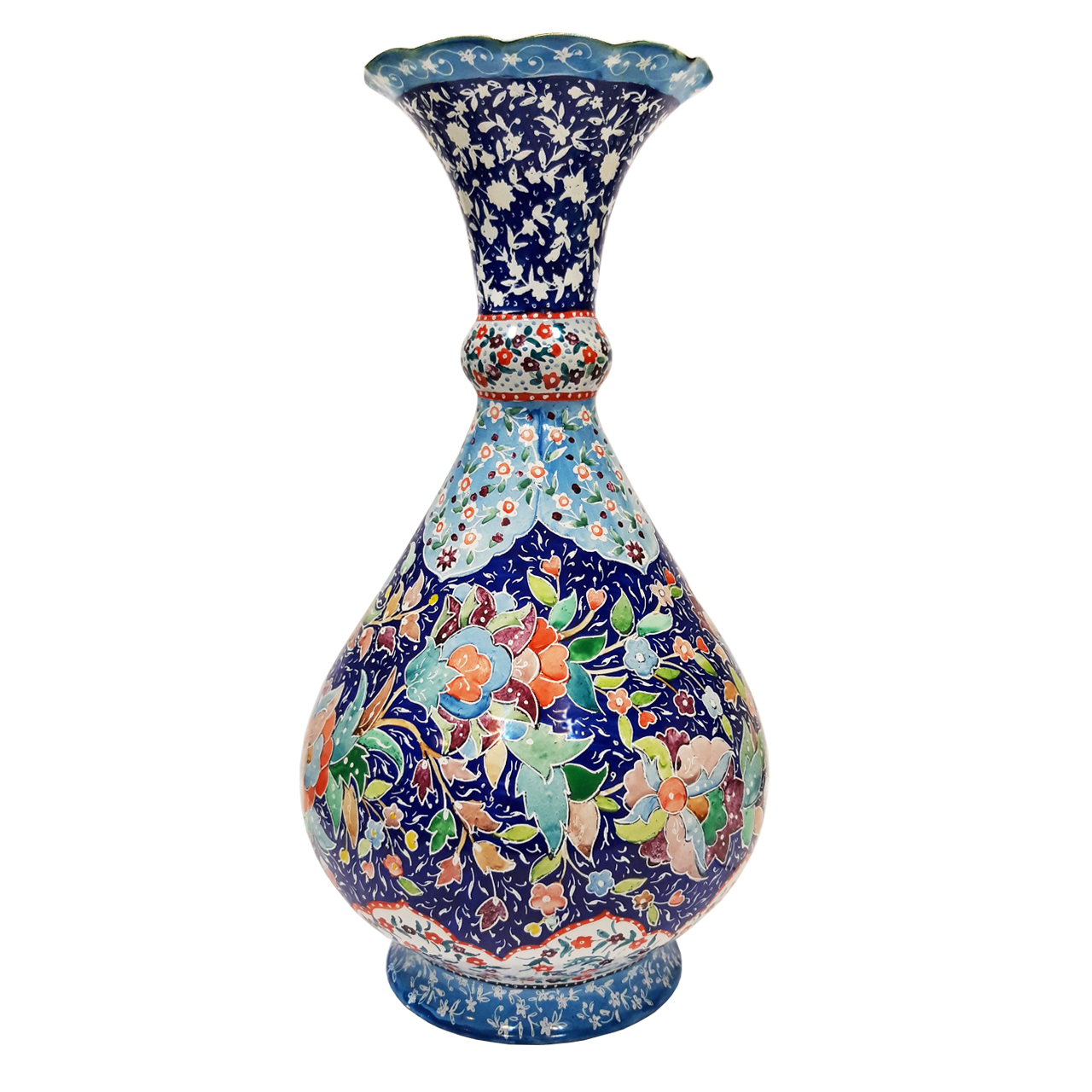 گلدان میناکاری مدل گل شاه عباسی کد 20091-2