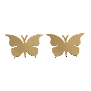 گوشواره طلا 18 عیار زنانه آمانژ طرح پروانه کد 452D2899