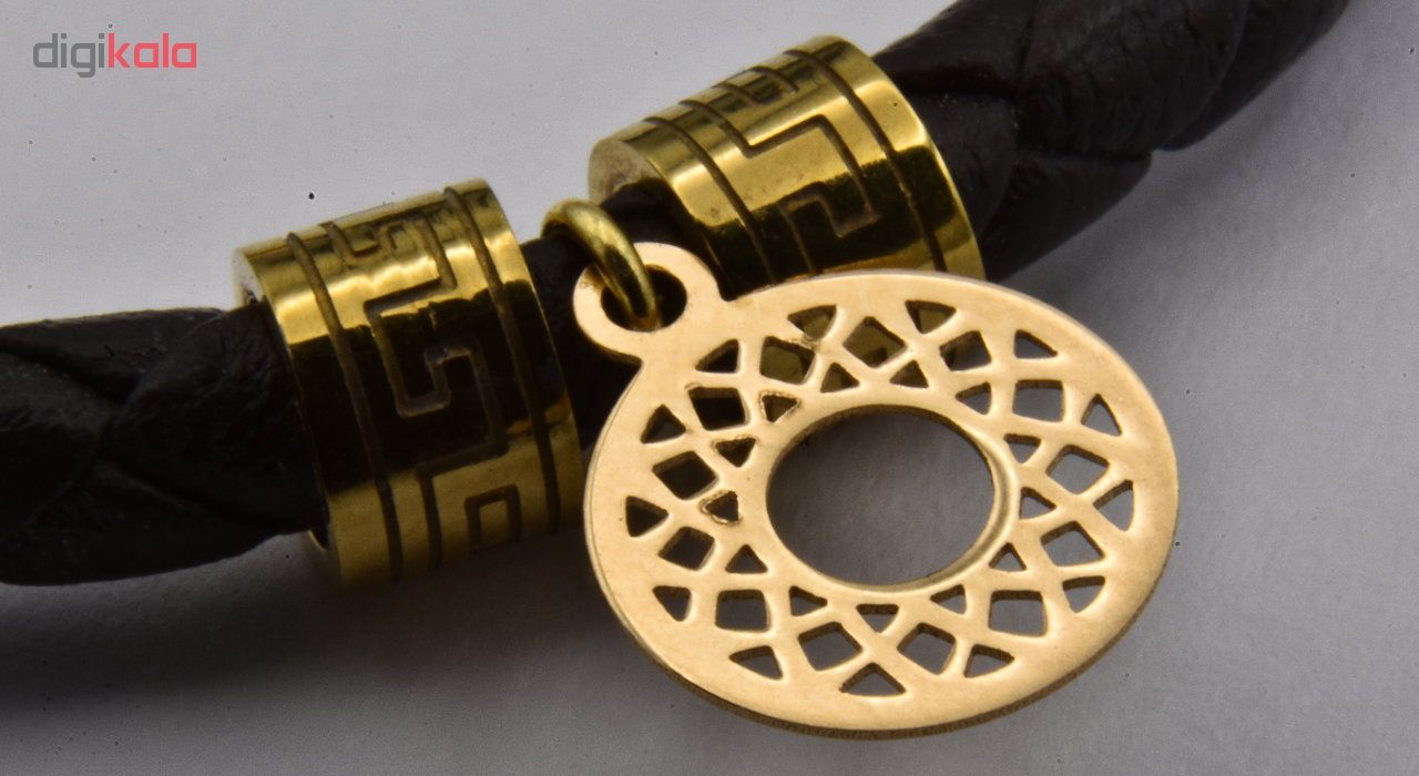 دستبند طلا 18 عیار زنانه طرح دایره کد 498M216