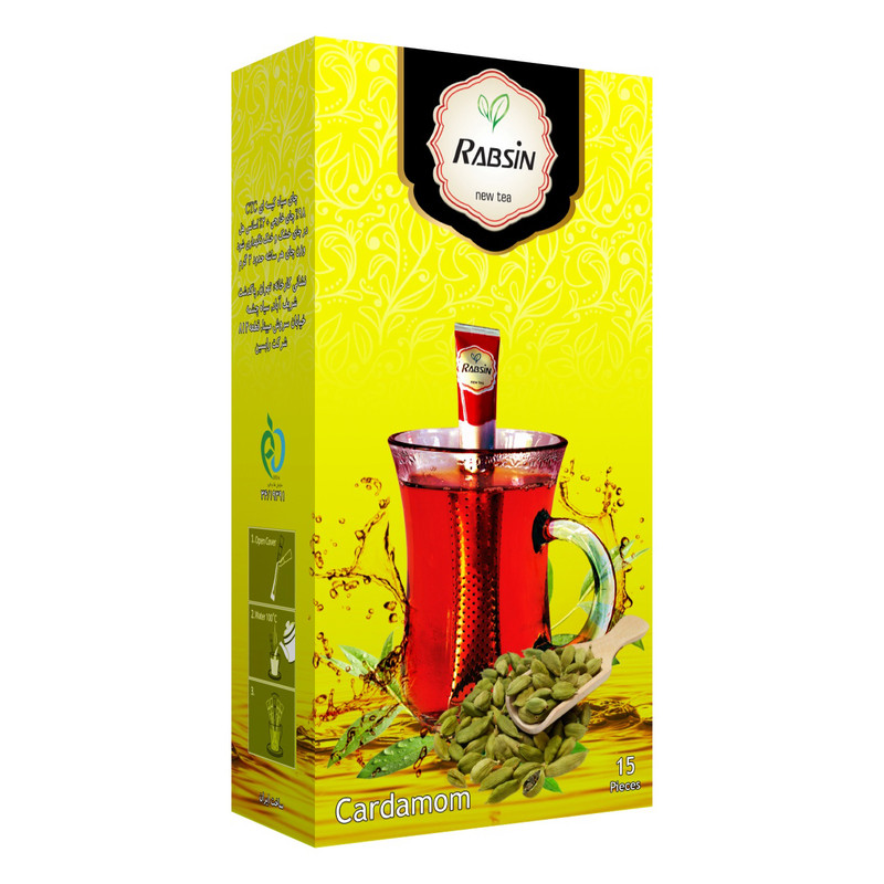 چای سیاه با طعم هل رابسین بسته 15 عددی