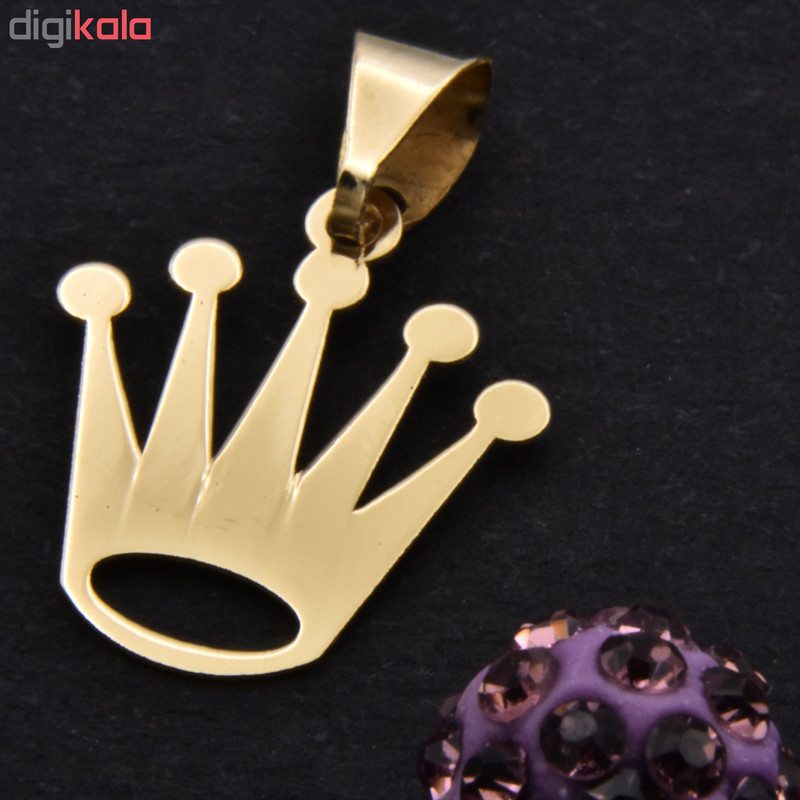 آویز گردنبند طلا 18 عیار زنانه طرح تاج کد 508M226